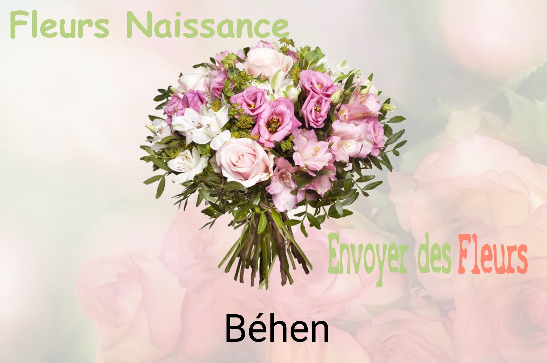 Bouquet de fleurs de naissance livré à Béhen